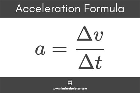 which formula is used to calculate acceleration.